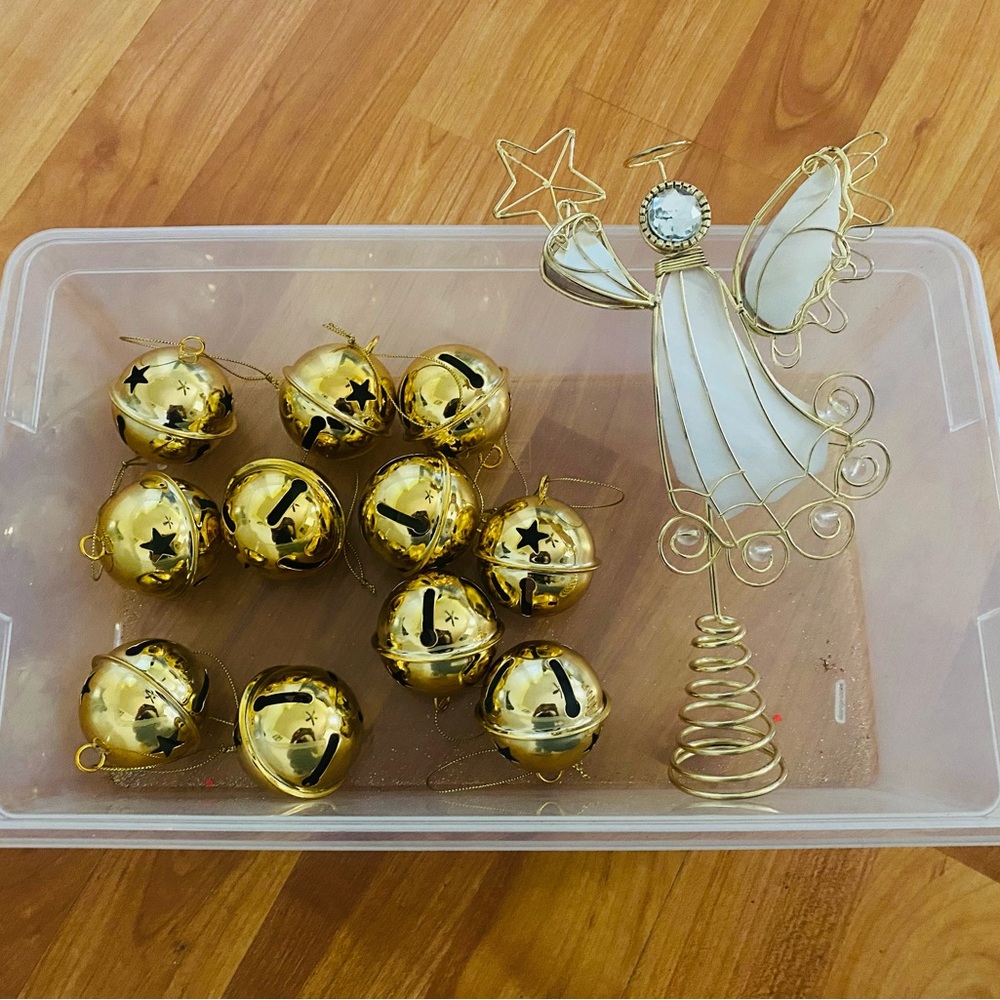 Christmas Bell Ornaments and Tree Topper